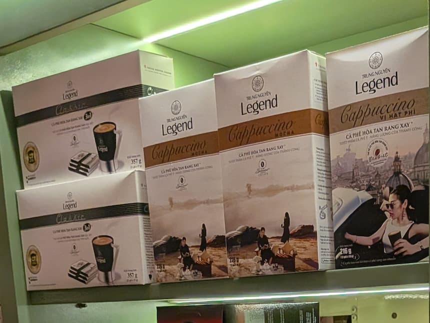 Trung Nguyên Legendのコーヒーパッケージ ベトナムの老舗ブランド