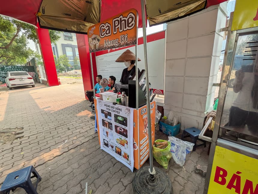 路上のコーヒー販売