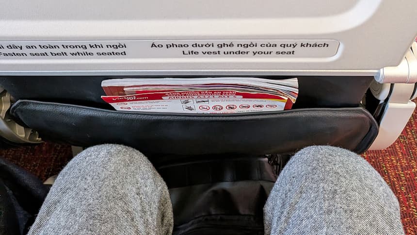 VietjetAirのシートピッチ