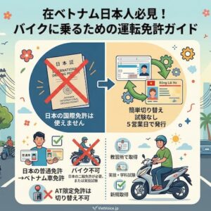 ベトナムの運転免許｜日本の免許は使える？切り替え方法・費用・注意点