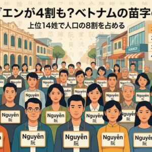 ベトナムの苗字・名前ランキング｜グエンが4割の理由と一覧・由来