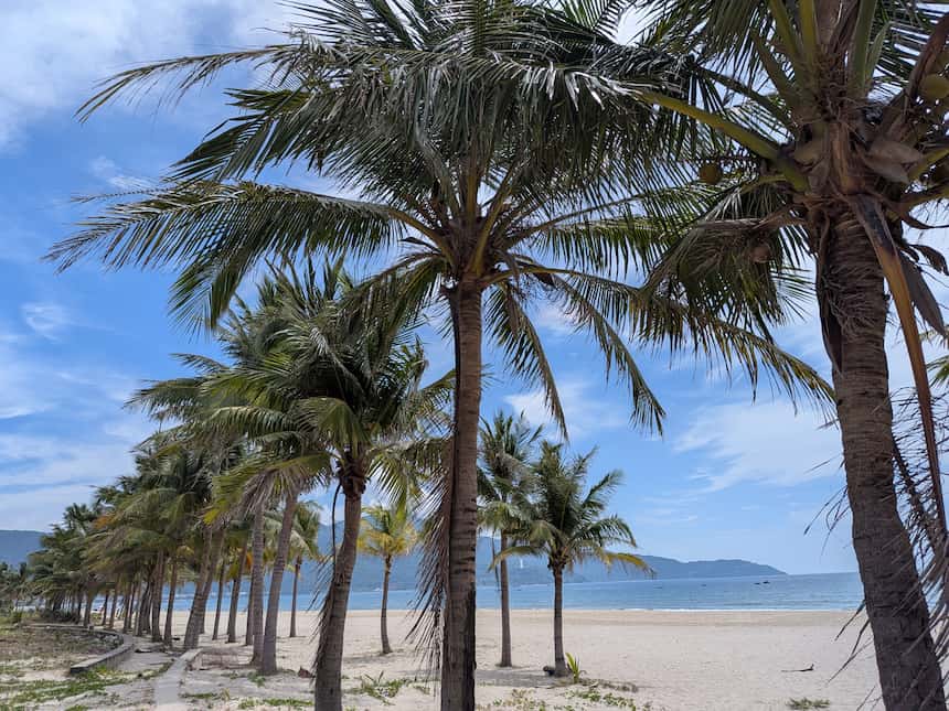 ダナンのミーケビーチ(Mỹ Khê Beach)の海岸線