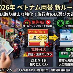 ベトナムの両替ルールが変わった【政令340号】｜罰則の中身と、店の選び方
