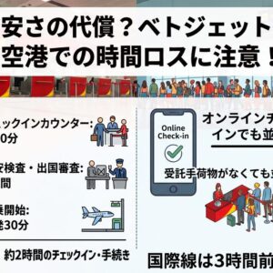 ベトジェットのオンラインチェックイン｜できない原因と何時間前に空港へ行くか