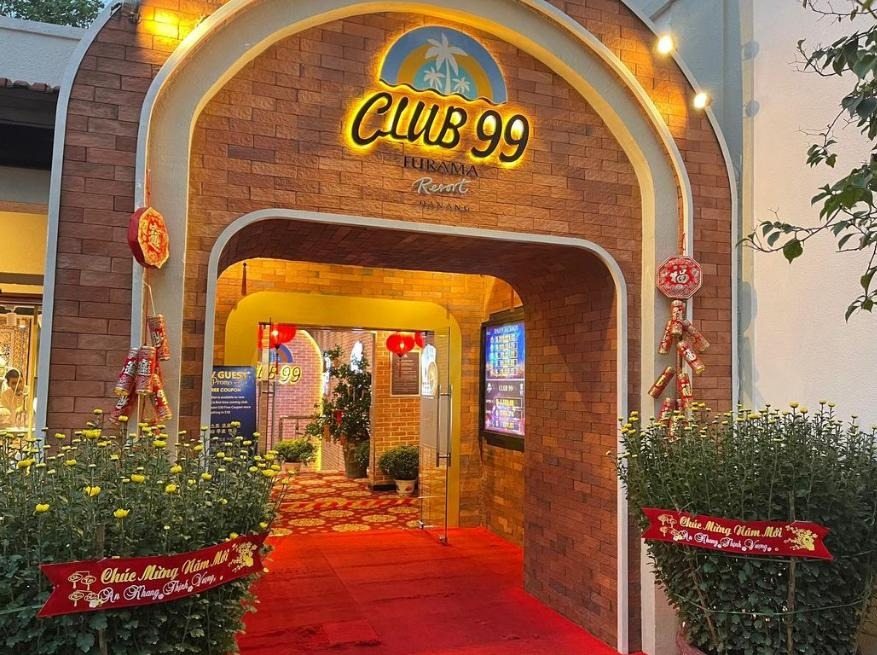 The entrance to Club 99 casino located inside the Furama Resort in Da Nang.